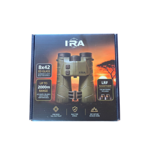 IRA Bino’s ED 8x42 LRF up to 2000M . Red LED Dusk and Dawn display.